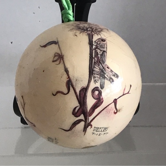 Paper Mache 1977 Memory Balls Christmas Jumbo Ornament By M. Kelley-Decorna -VTG - Picture 3 of 9